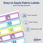 Avery No-Iron Fabric Labels, Preprinted Cute Animals, Preprinted Borders, Handwrite, 3/4" x 1-3/4" - 40770