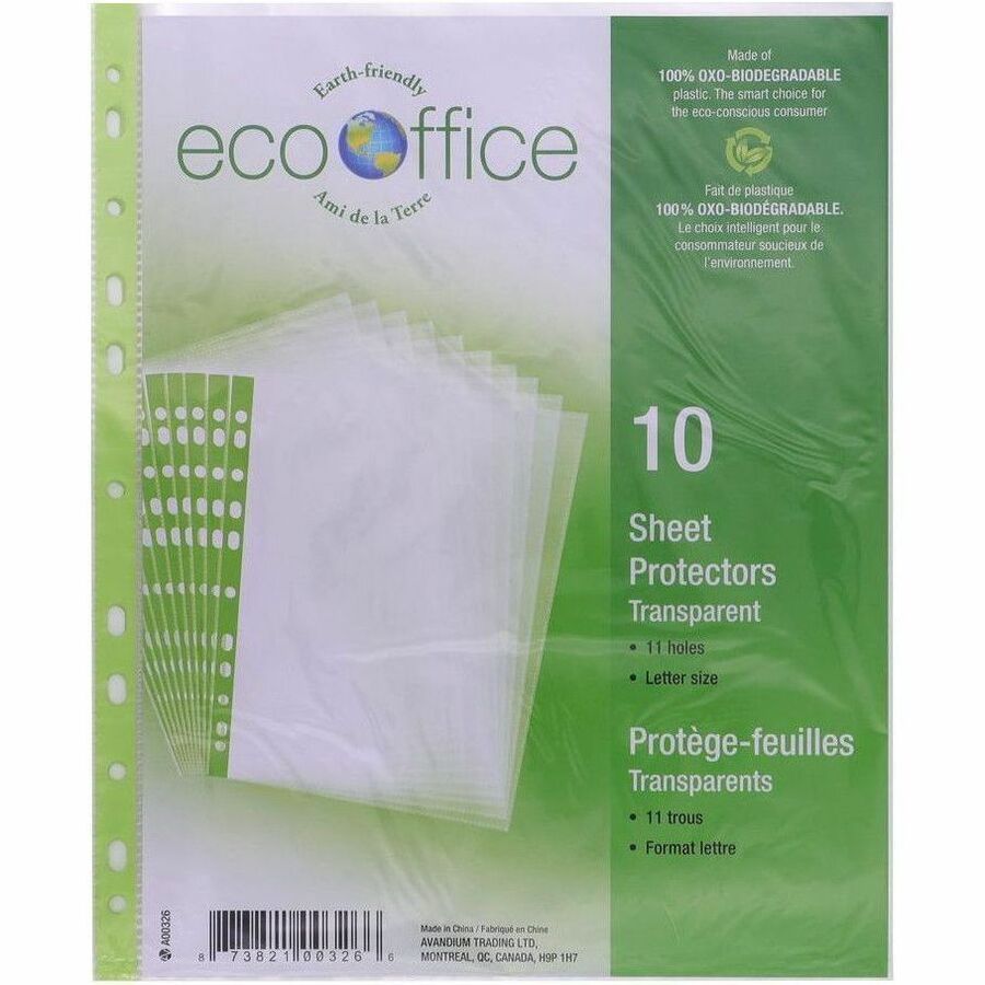 EcoOffice Sheet Protectors, 10 Pack, Clear
