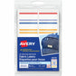 No-Iron Fabric Name Labels, Playful Stripes Preprinted Borders, Handwrite, 3/4" x 1-3/4"
