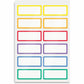 No-Iron Fabric Name Labels, Rainbow Borders Preprinted Borders, Handwrite, 3/4" x 1-3/4" - 40706