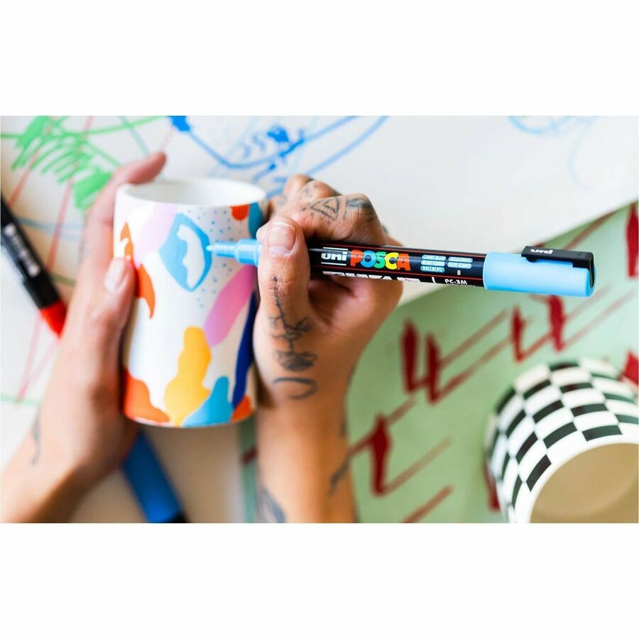 uniball™ POSCA PC-1M, Water-Based Paint Markers, (16 Pack) - PC1M16C