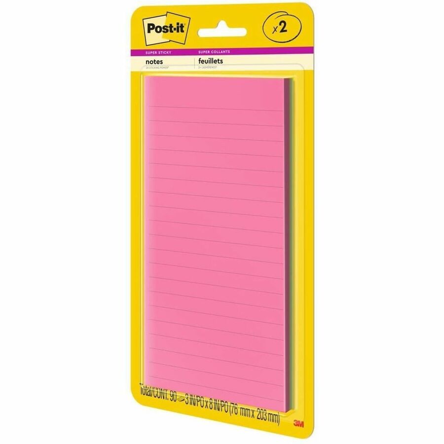Post-it&reg; Super Sticky Adhesive Note - 3845-2SS