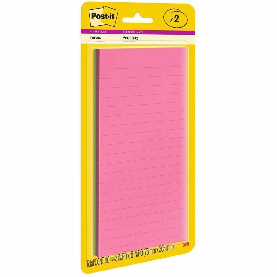 Post-it&reg; Super Sticky Adhesive Note - 3845-2SS