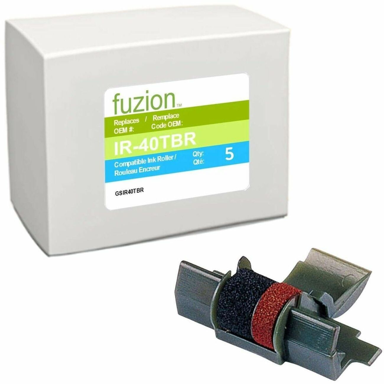 fuzion Compatible Ink Roller IR-40T - Black/Red