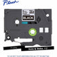 Brother Genuine P-touch TZe315 WHT on BK Label Tape, Laminated, 6mmX8m - TZE315G