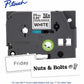 Brother Genuine P-touch TZeS251 BK on WHT Label Tape, Strong Adhesive Lam., 24mmX8m - TZES251G