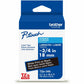 Brother Genuine P-touch TZe345 WHT on BK Label Tape, Laminated, 18mmX8m