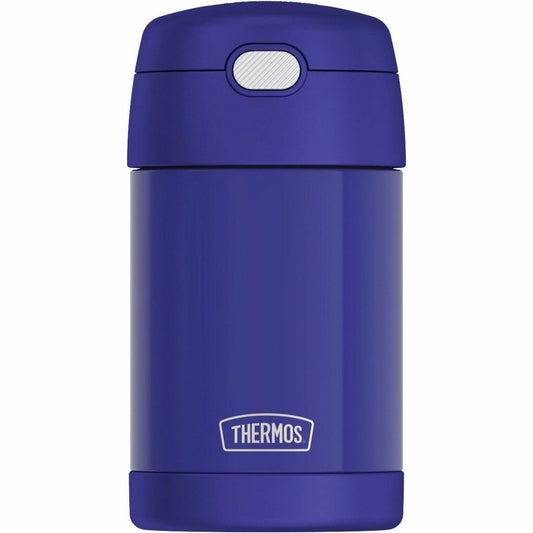 Thermos Neon Purple Stainless Steel FUNtainer Food Jar w/ Folding Spoon 470mL