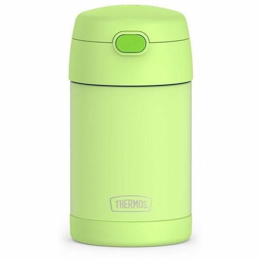 Thermos Green Stainless Steel FUNtainer Food Jar w/ Folding Spoon 470mL