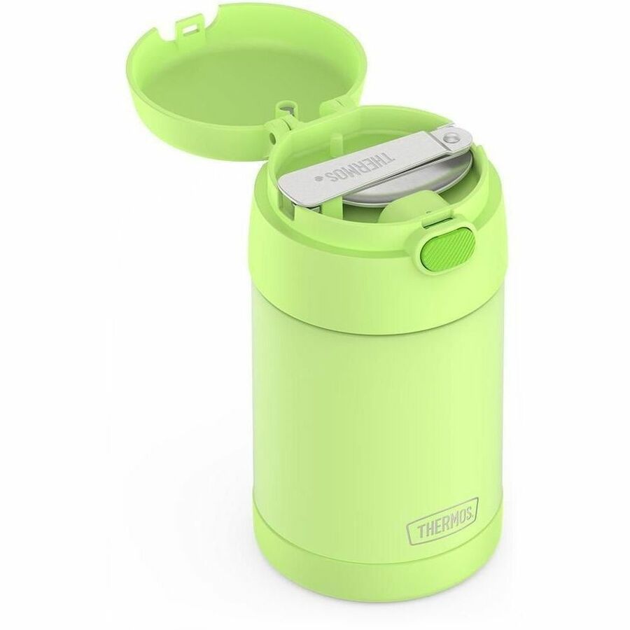 Thermos Green Stainless Steel FUNtainer Food Jar w/ Folding Spoon 470mL - F31104LM6