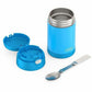 Thermos Electric Blue Stainless Steel FUNtainer Food Jar w/ Folding Spoon 470mL - F31104BL6