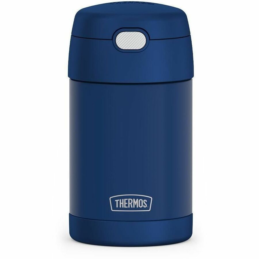 Thermos Navy Stainless Steel FUNtainer Food Jar w/ Folding Spoon 470mL - F31104NY6