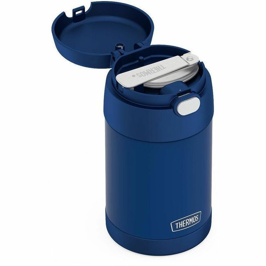 Thermos Navy Stainless Steel FUNtainer Food Jar w/ Folding Spoon 470mL - F31104NY6