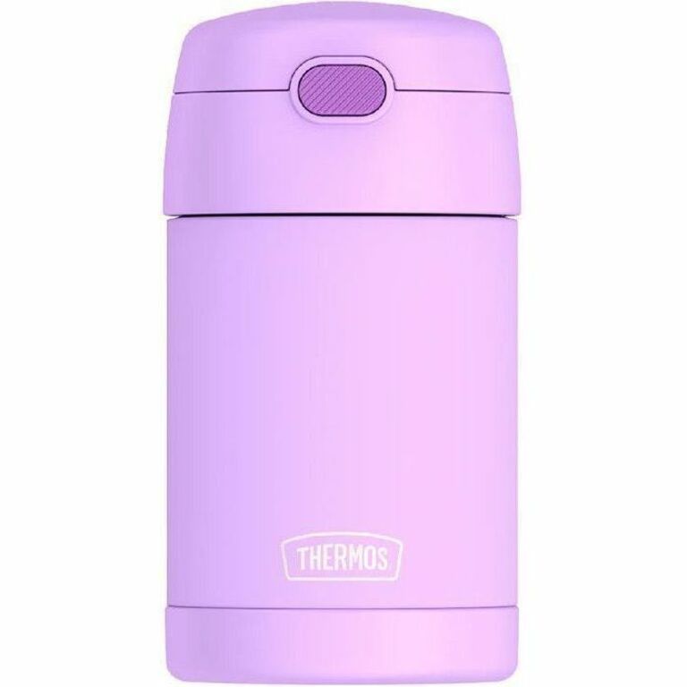 Thermos Electric Purple Stainless Steel FUNtainer Food Jar w/ Folding Spoon 470 - F31104LV6