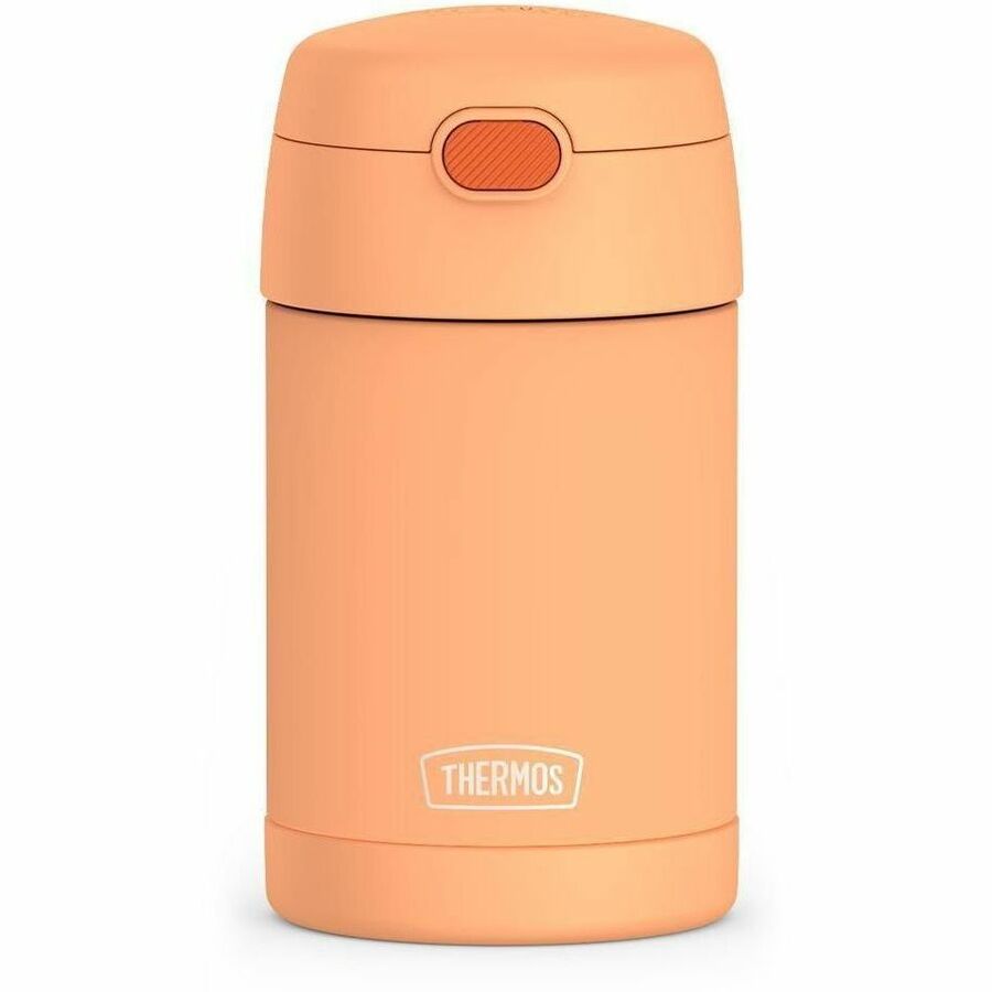 Thermos Orange Stainless Steel FUNtainer Food Jar w/ Folding Spoon 470mL
