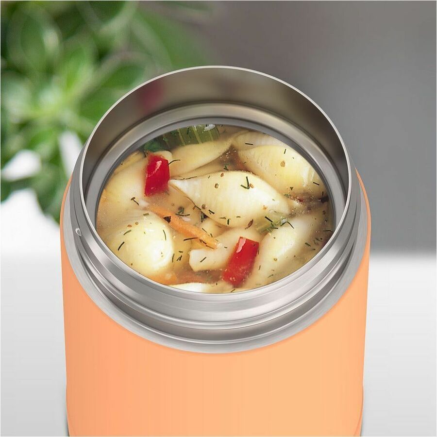 Thermos Orange Stainless Steel FUNtainer Food Jar w/ Folding Spoon 470mL - F31104OR6