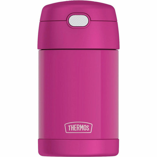 Thermos Pink Stainless Steel FUNtainer Food Jar w/ Folding Spoon 470mL