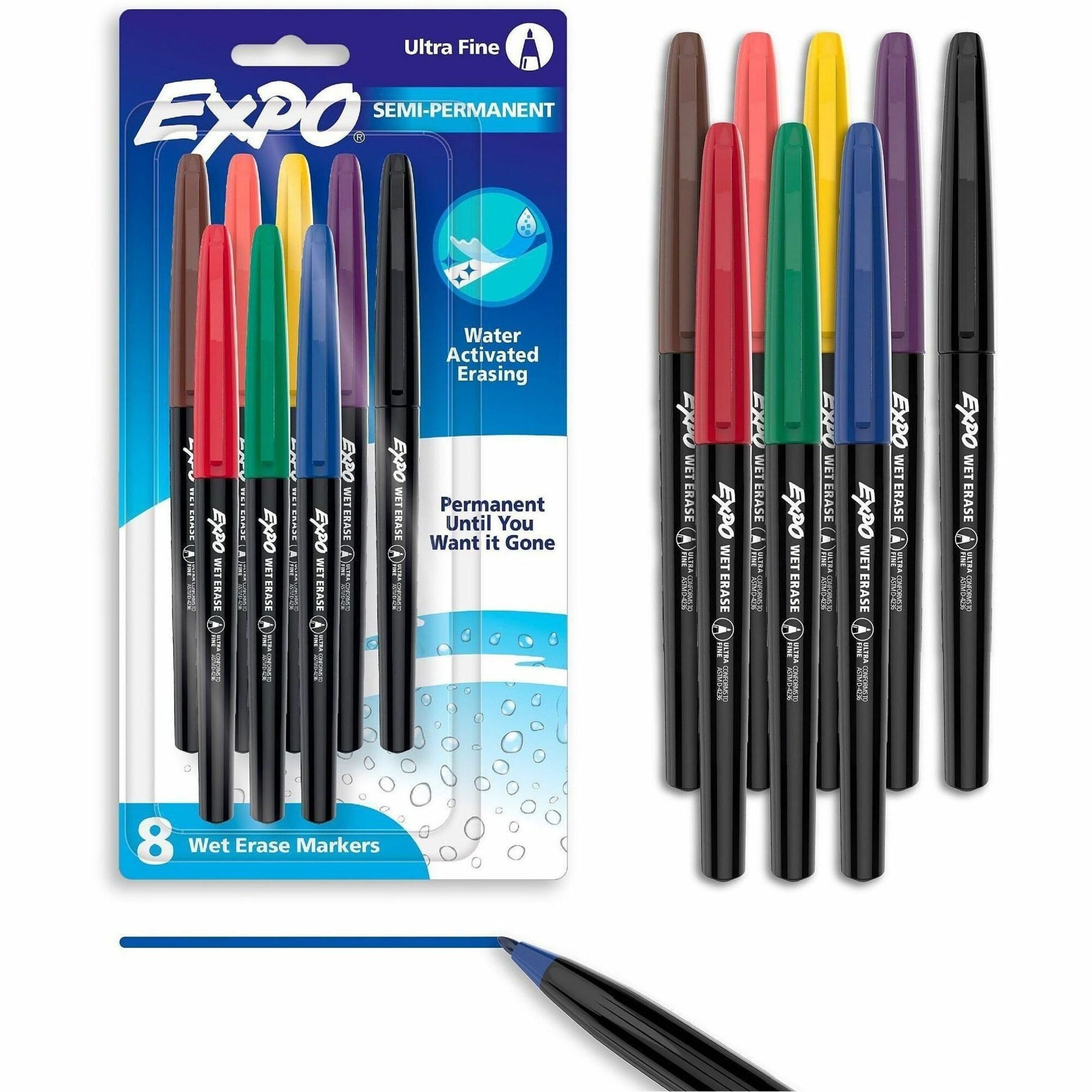 Expo Wet Erase Markers, Ultra Fine Tip