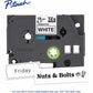 Brother Genuine P-touch TZe241 BK on WHT Label Tape, Laminated, 18mmX8m - TZE241G