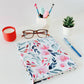 Blueline NotePro Notebook, Fashion Collection, Hard Cover, Twin-Wire Binding, 192 Pages, 9-1/4" x 7-1/4" , FSC Certified, Recycled Paper, Tranquil Blooms - A9C.01