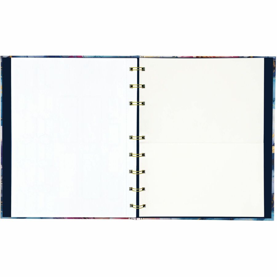 Blueline NotePro Notebook, Fashion Collection, Hard Cover, Twin-Wire Binding, 192 Pages, 9-1/4" x 7-1/4" , FSC Certified, Recycled Paper, Midnight Floral - A9C02