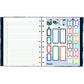 Blueline NotePro Notebook, Fashion Collection, Hard Cover, Twin-Wire Binding, 192 Pages, 9-1/4" x 7-1/4" , FSC Certified, Recycled Paper, Midnight Floral - A9C02