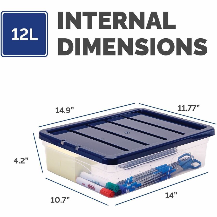 Bankers Box 12L Nestable Plastic Storage Box - 10 Ctn - 100138048
