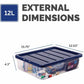 Bankers Box 12L Nestable Plastic Storage Box - 10 Ctn - 100138048