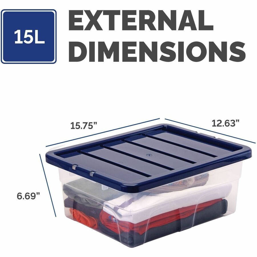 Bankers Box 15L Nestable Plastic Storage Box - 10 Ctn - 100138051