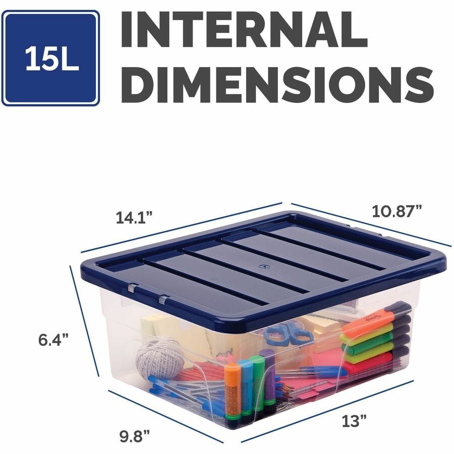 Bankers Box 15L Nestable Plastic Storage Box - 10 Ctn - 100138051