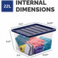 Bankers Box 22L Nestable Plastic Storage Box - 10 Ctn - 100138052