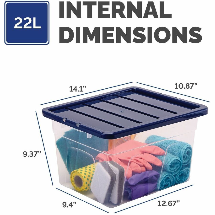 Bankers Box 22L Nestable Plastic Storage Box - 10 Ctn - 100138052