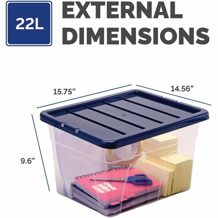 Bankers Box 22L Nestable Plastic Storage Box - 10 Ctn - 100138052