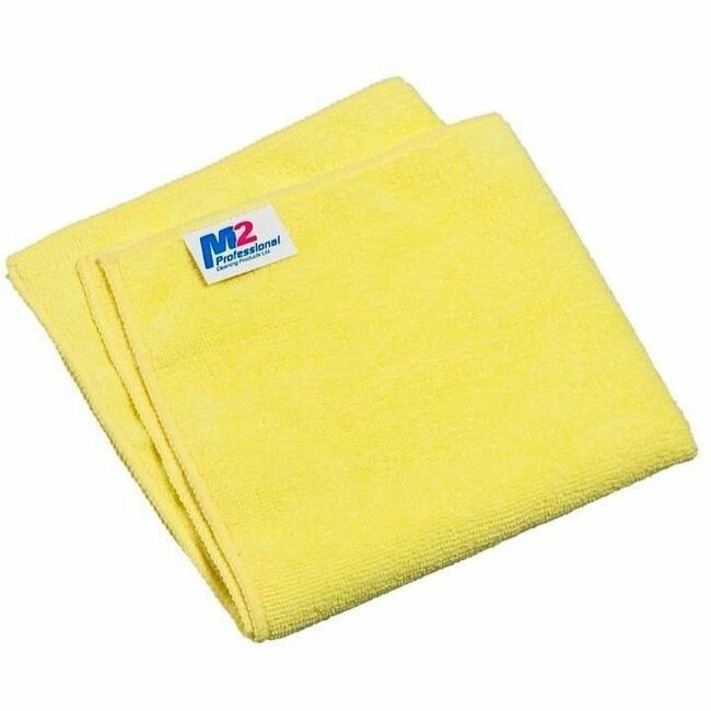 M2 Professional Sani-Pro Microfiber Cloths - 16"x16" - 300gsm - Yellow