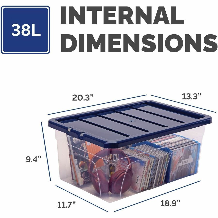 Bankers Box 38L Nestable Plastic storage Box - 5 Ctn - 100138053