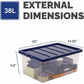 Bankers Box 38L Nestable Plastic storage Box - 5 Ctn - 100138053