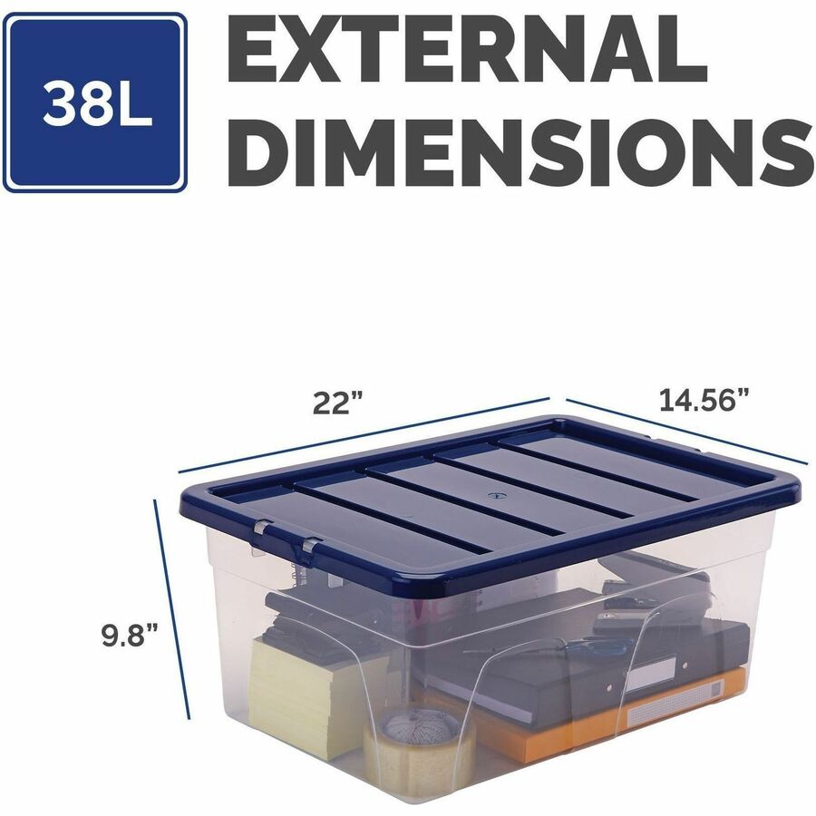 Bankers Box 38L Nestable Plastic storage Box - 5 Ctn - 100138053