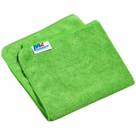 M2 Professional Sani-Pro Microfiber Cloths - 16"x16" - 300gsm - Green