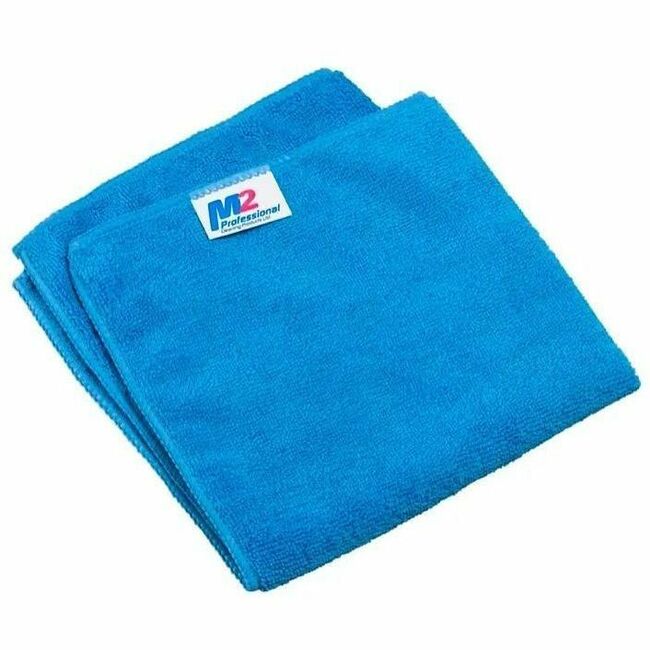 M2 Professional Sani-Pro Microfiber Cloths - 16"x16" - 300gsm - Blue