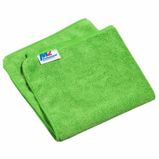 M2 Professional 2-Pack Microfiber Cloths - 14" x 14" - Green