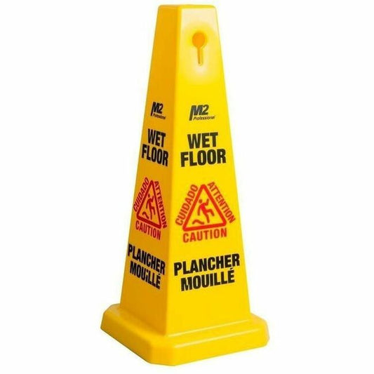 M2 Professional 26" 4-Sided Caution Sign - Small - English / French