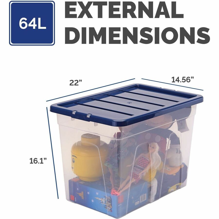 Bankers Box 64L Nestable Plastic storage Box - 10Pk - 100138054