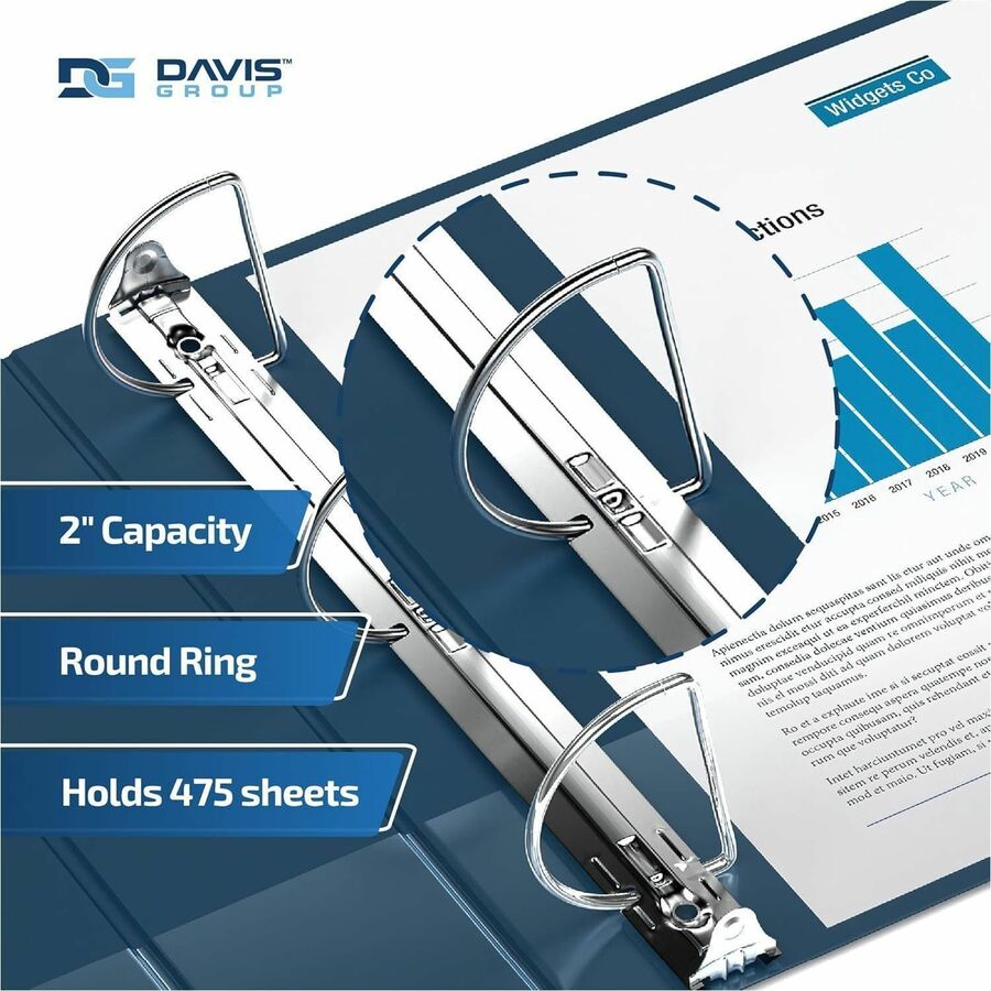 Davis Group Essential Angle D-Ring Binder - 2304-72