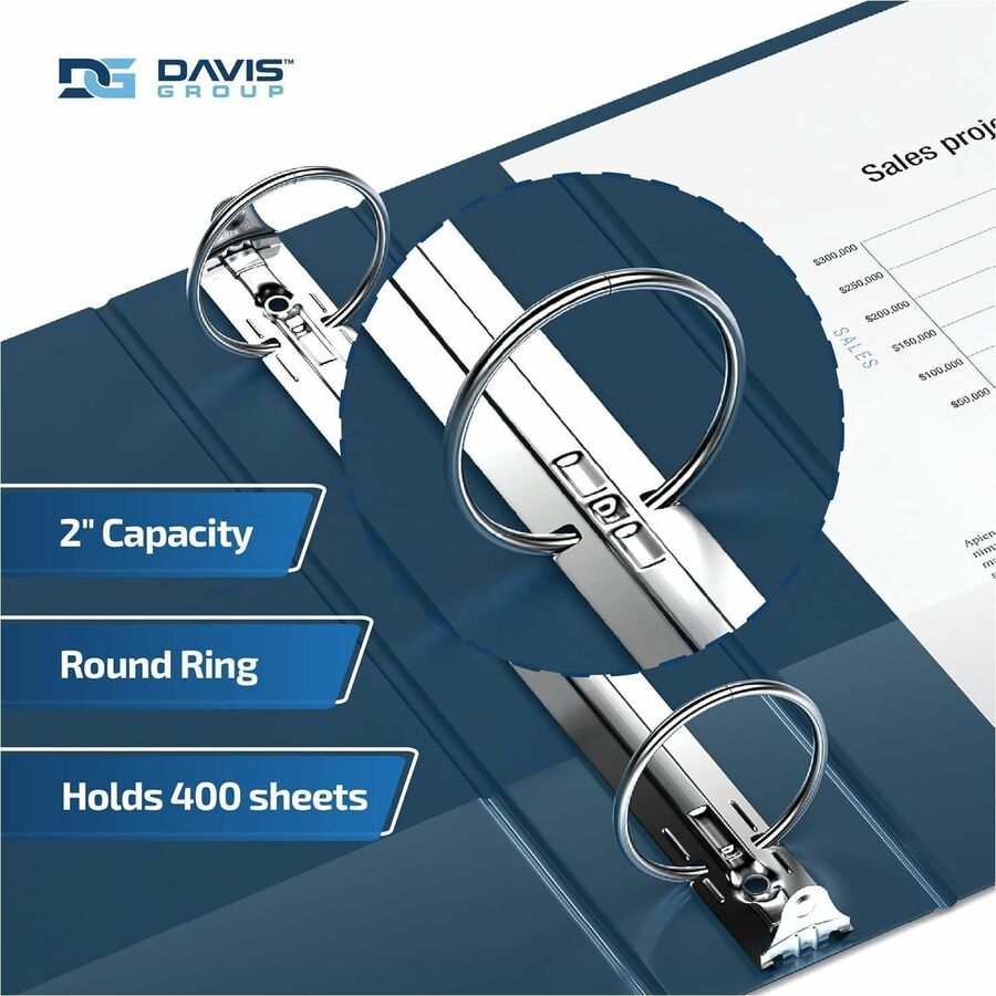 Davis Group Binder 2" Round Navy - 2313-72