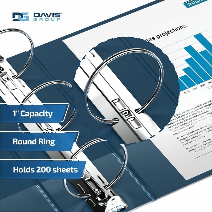 Davis Group Essential Premium Economy Round Ring Binder - 2311-72