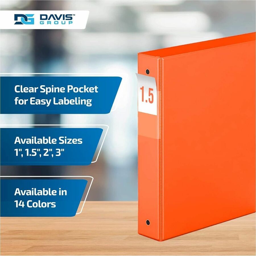 Davis Group Binder 1.5" Round Orange - 2312-19