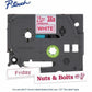 Brother Genuine P-touch TZe232 RD on WHT Label Tape, Laminated, 12mmX8m - TZE232G