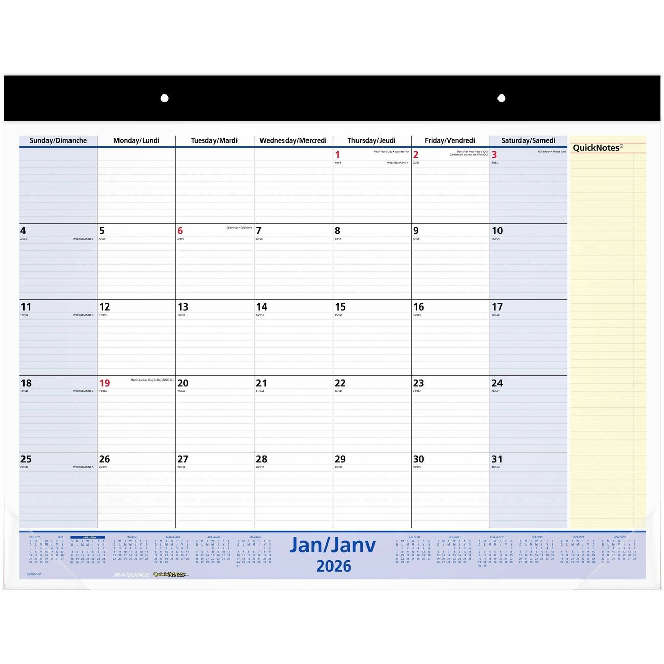 CALEN.DESK/WALL PAD MONTH22X17