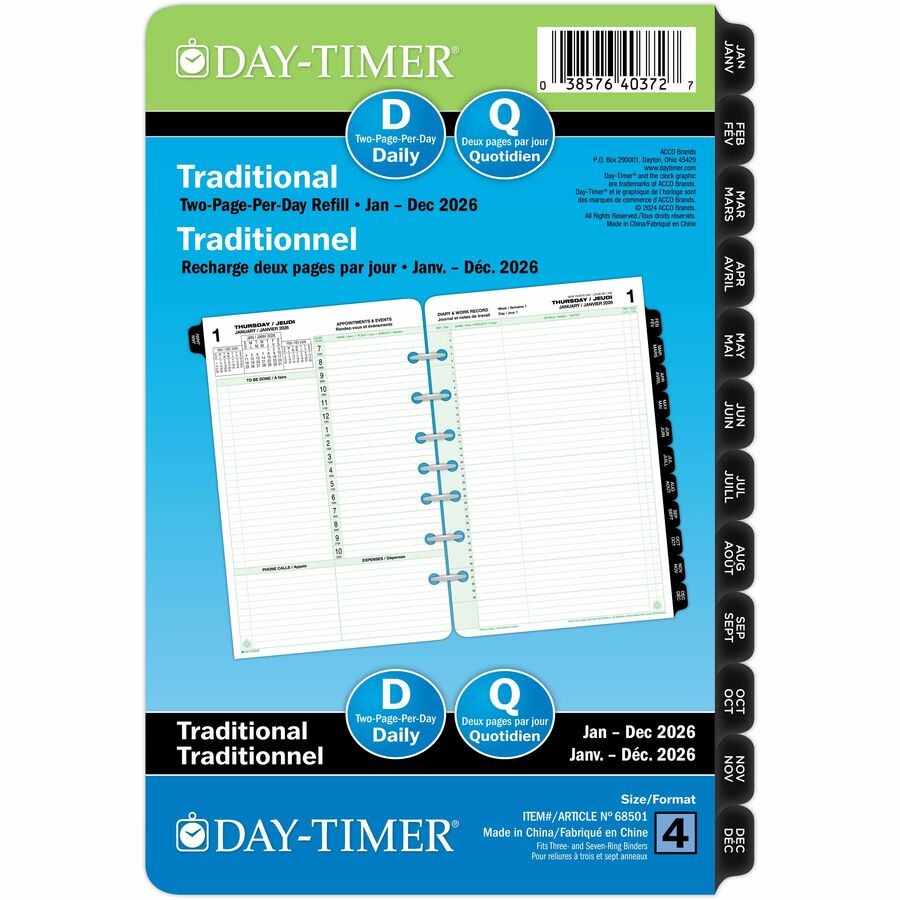 REFILL DTIMER 1D/2P.DESK-S BIL