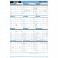 DayTimer Yearly Laminated Reversable Wall Calendar, 24" x 36" , Bilingual - 3413803744-26